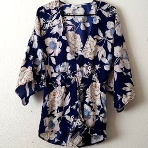 Lilyful Blue Floral Romper Size S